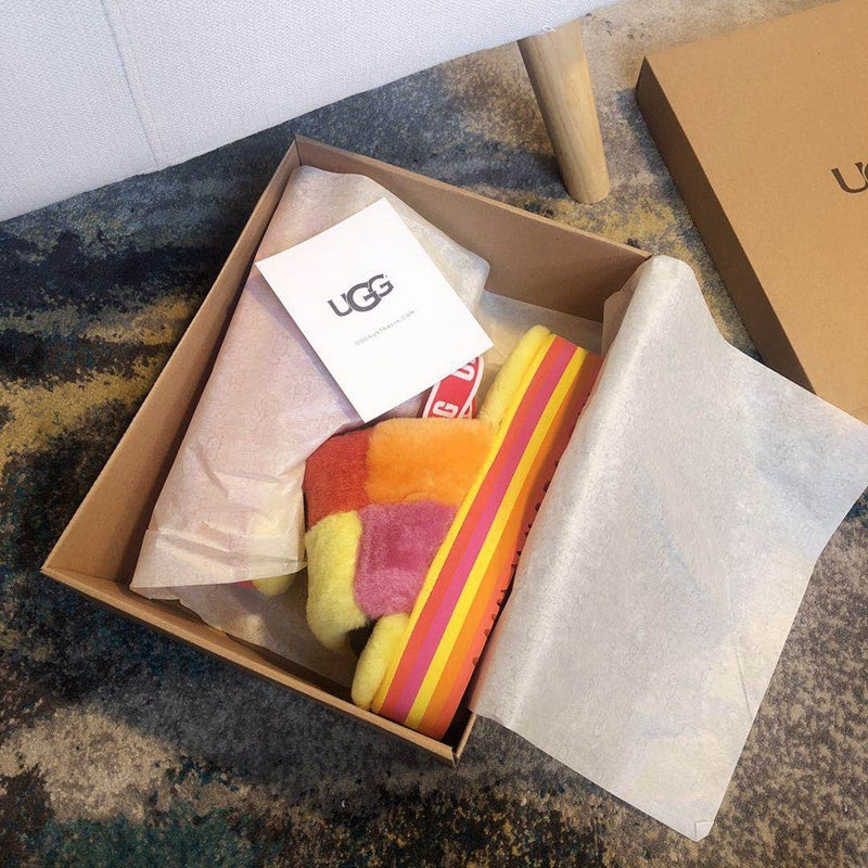 3490 Yellow Color-Block Platform Sandals