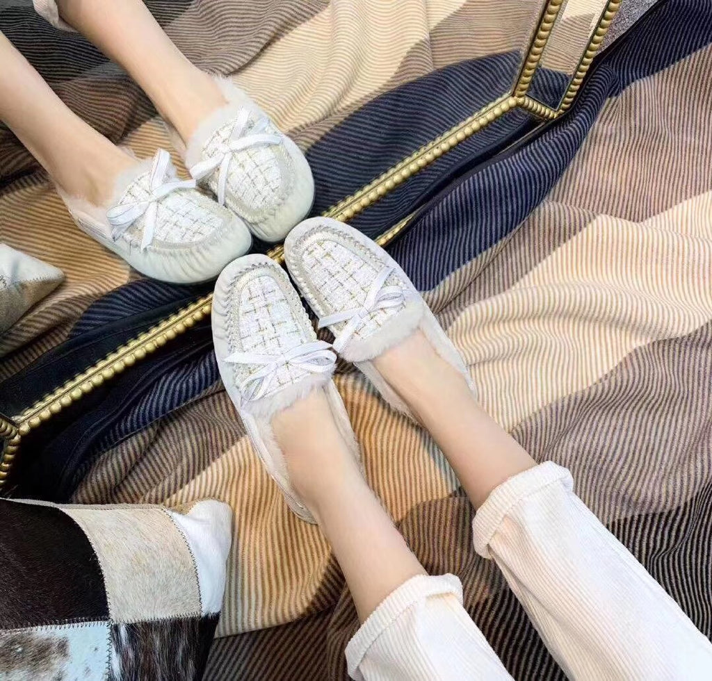 5623 Pearl White Chic Driving Loafers
