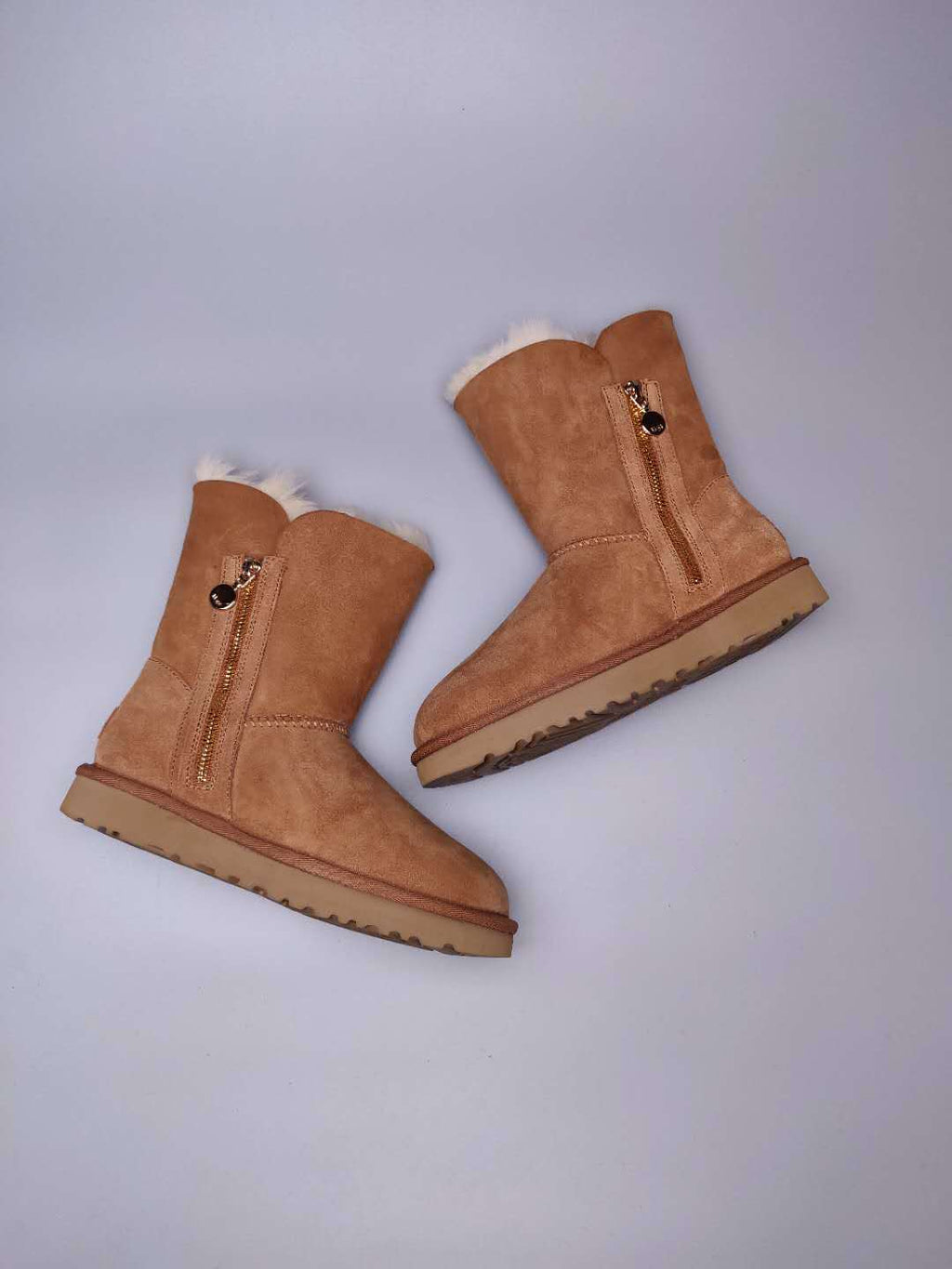2480 Chestnut Side-Zip Mid-Calf Boots