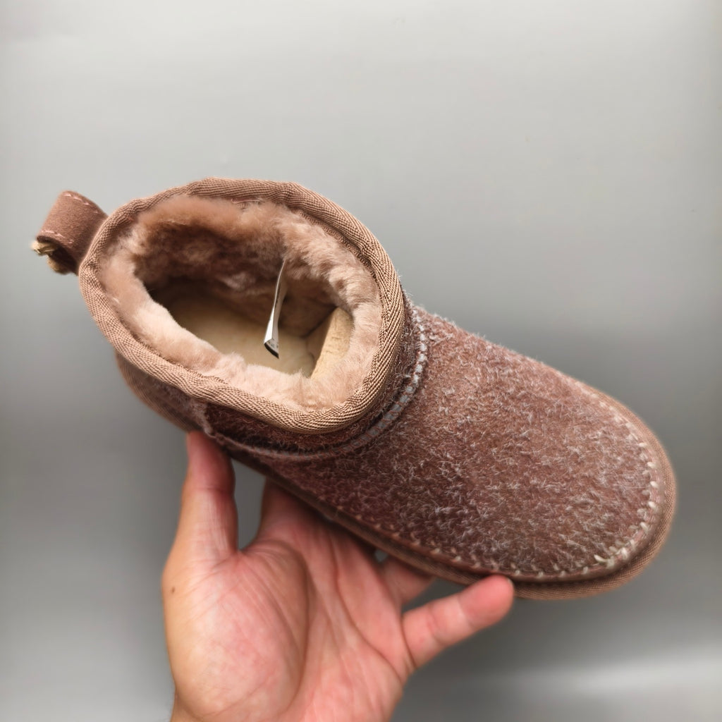1538 Brown Suede-Effect Slingback Shoes