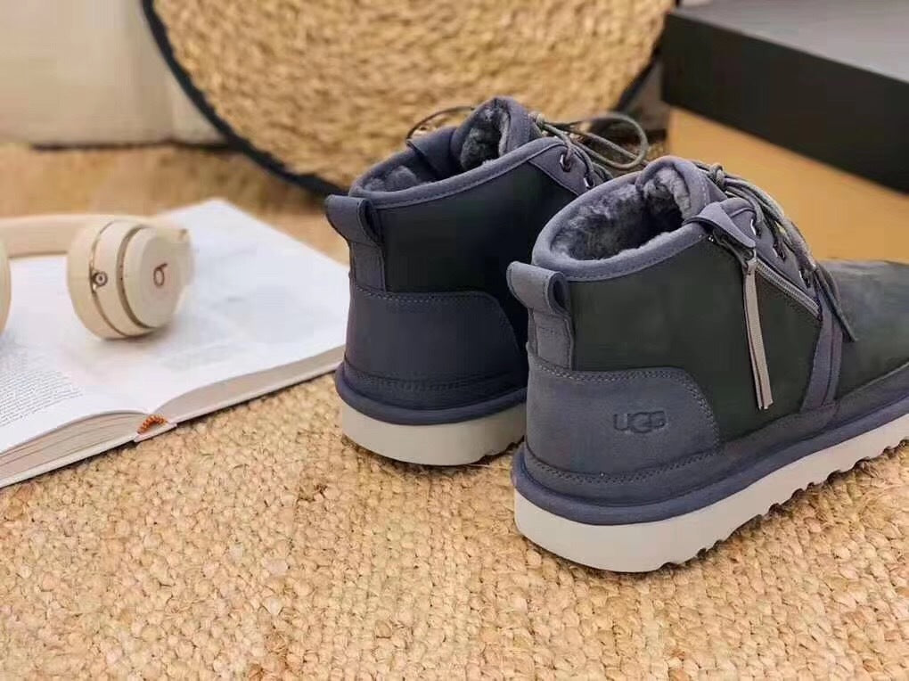 3883 Dark Grey Zip-Up Casual Shoes