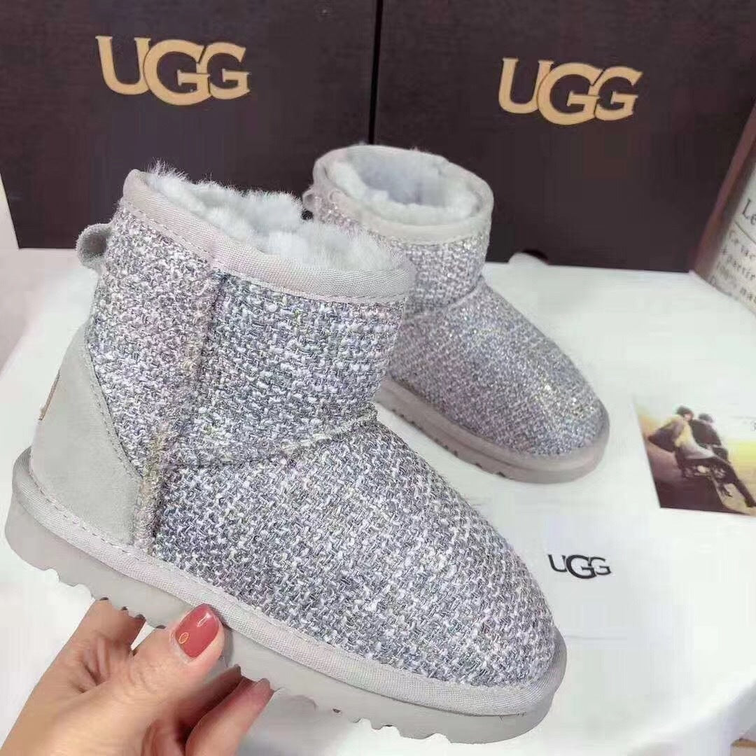 5854 Chic Grey Kids' Winter Boots