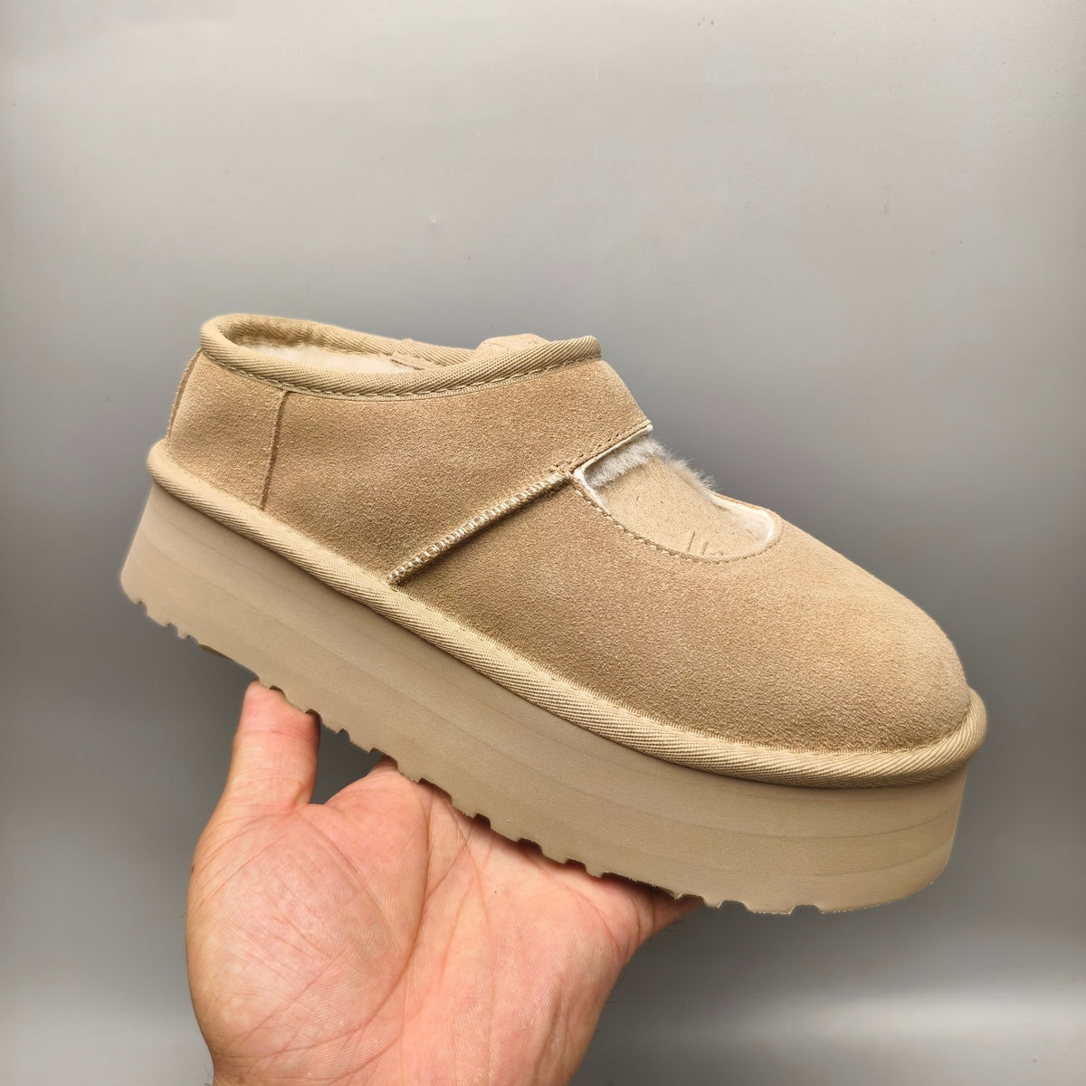7612 Sand Platform Mary Jane Shoes