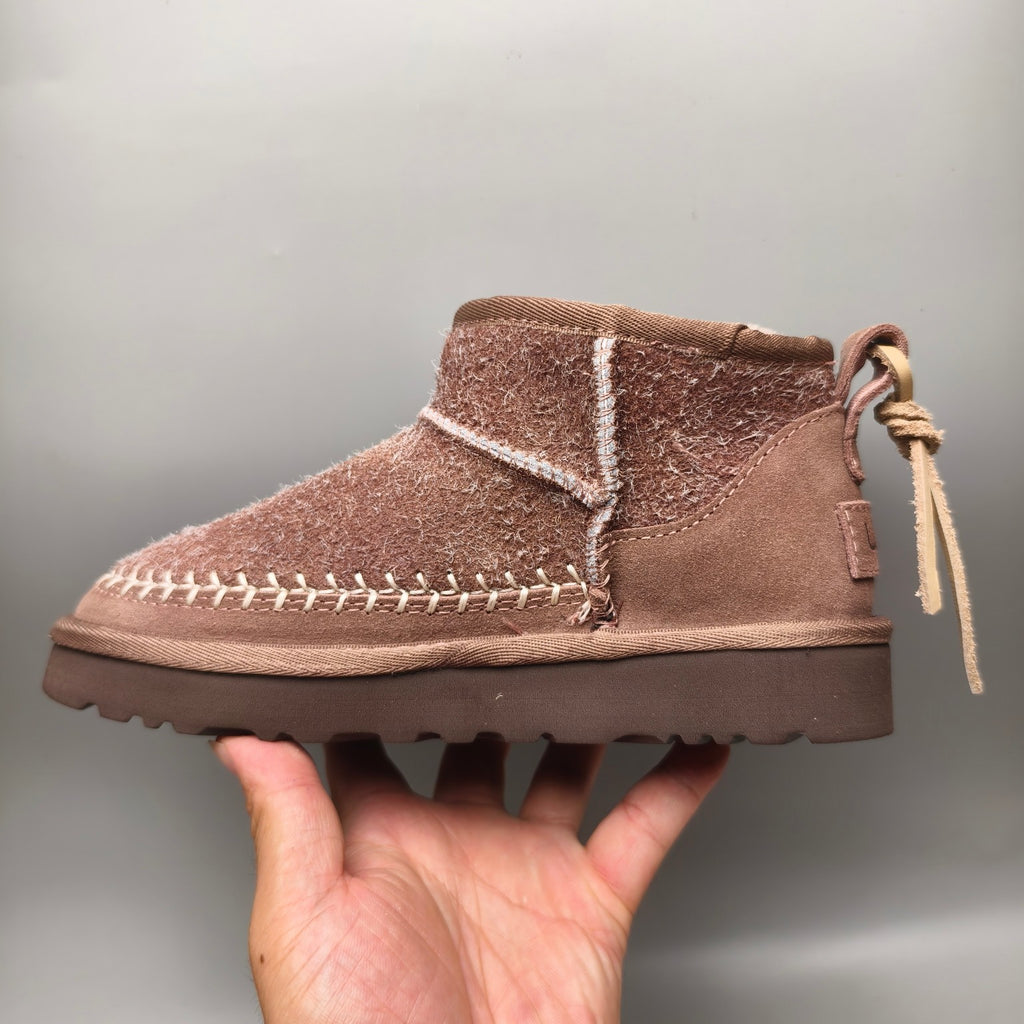 1538 Brown Suede-Effect Slingback Shoes
