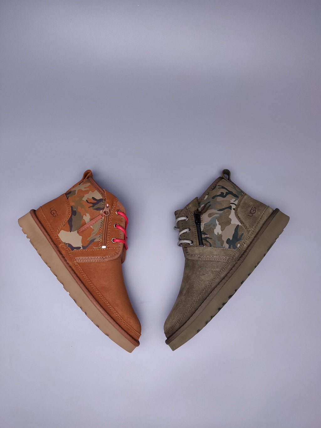 4193 Army Green Men's Color-Block Camouflage Shoes