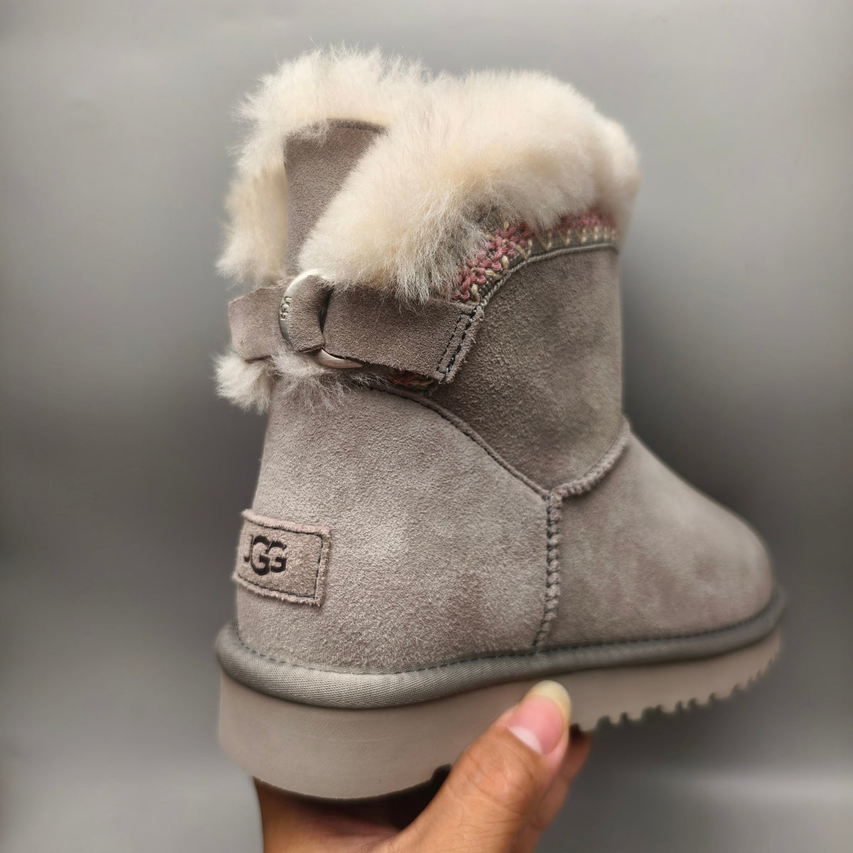 4517 Grey Boho-Inspired Slingback Shoes