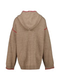 Baziszt Kafti whipstitch cashmere hoodie