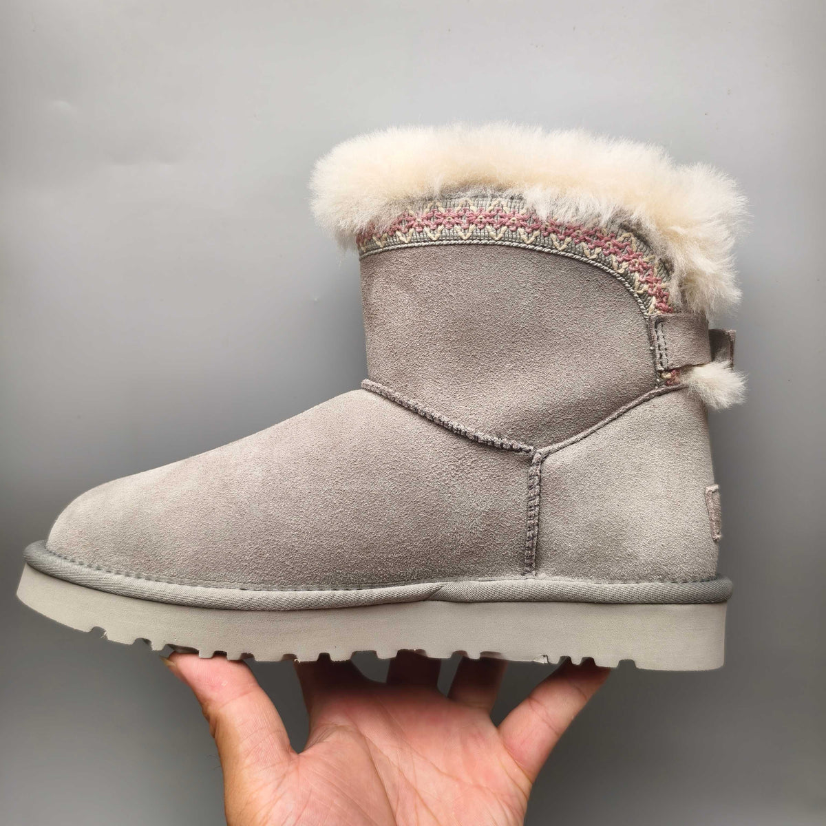 4517 Grey Boho-Inspired Slingback Shoes