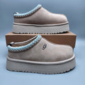 2553 / 2130 Beige Boho-Inspired Platform Casual Shoes