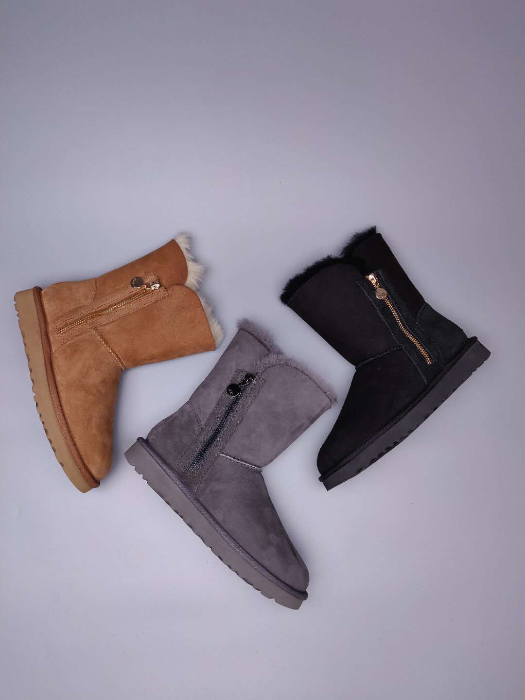 2480 Chestnut Side-Zip Mid-Calf Boots
