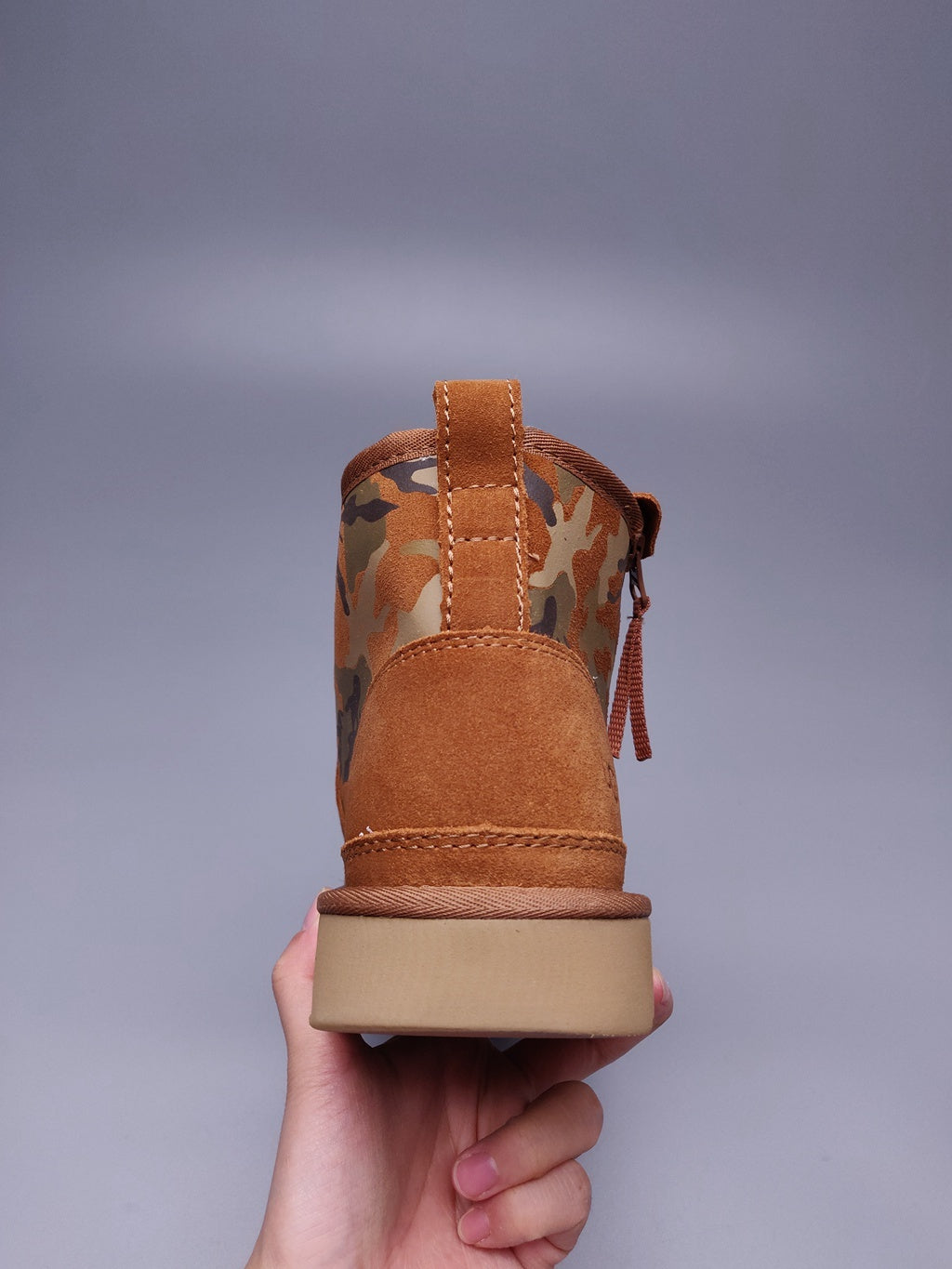 4193 Chestnut Men's Color-Block Camouflage Shoes