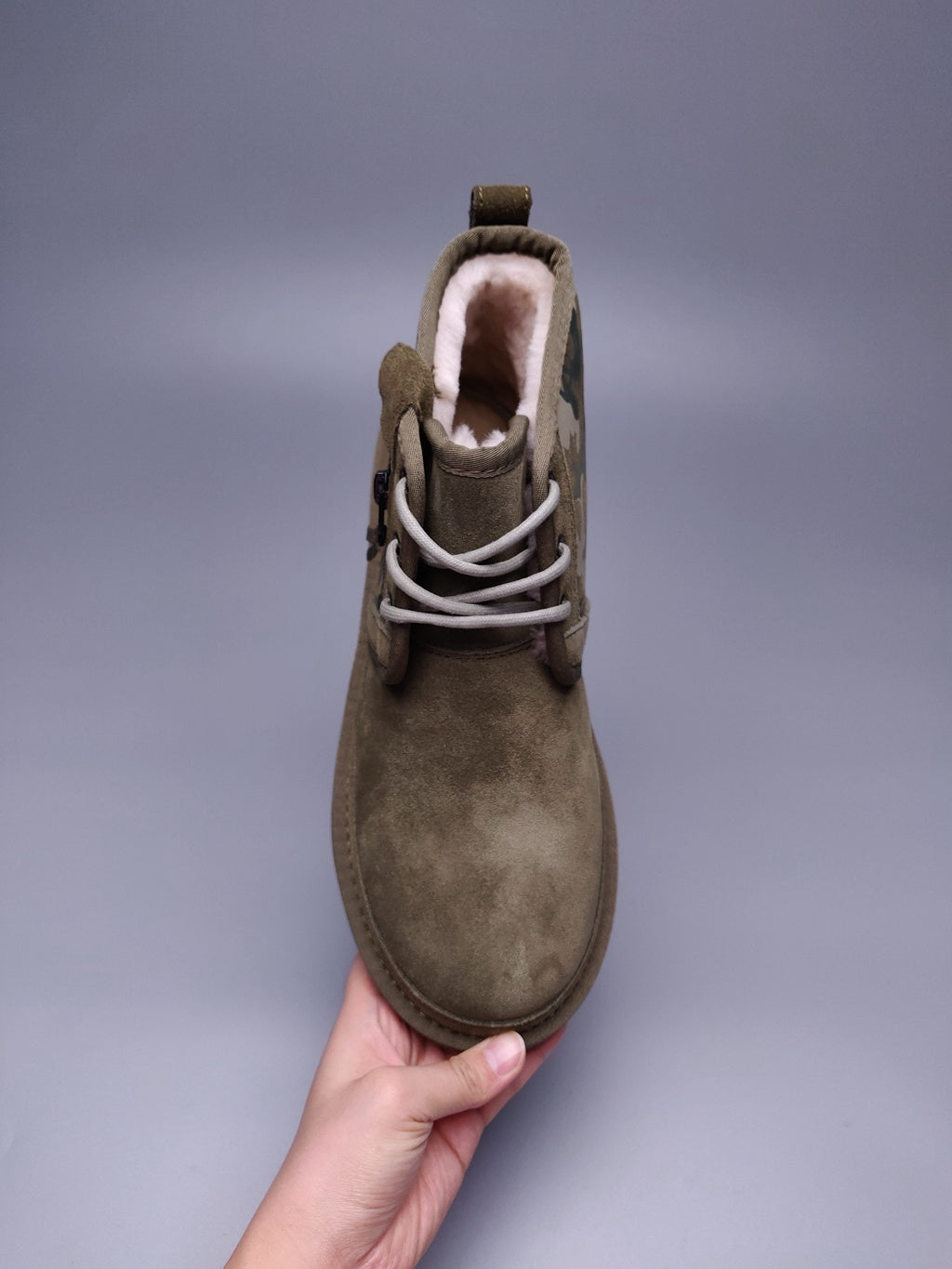 4193 Army Green Men's Color-Block Camouflage Shoes