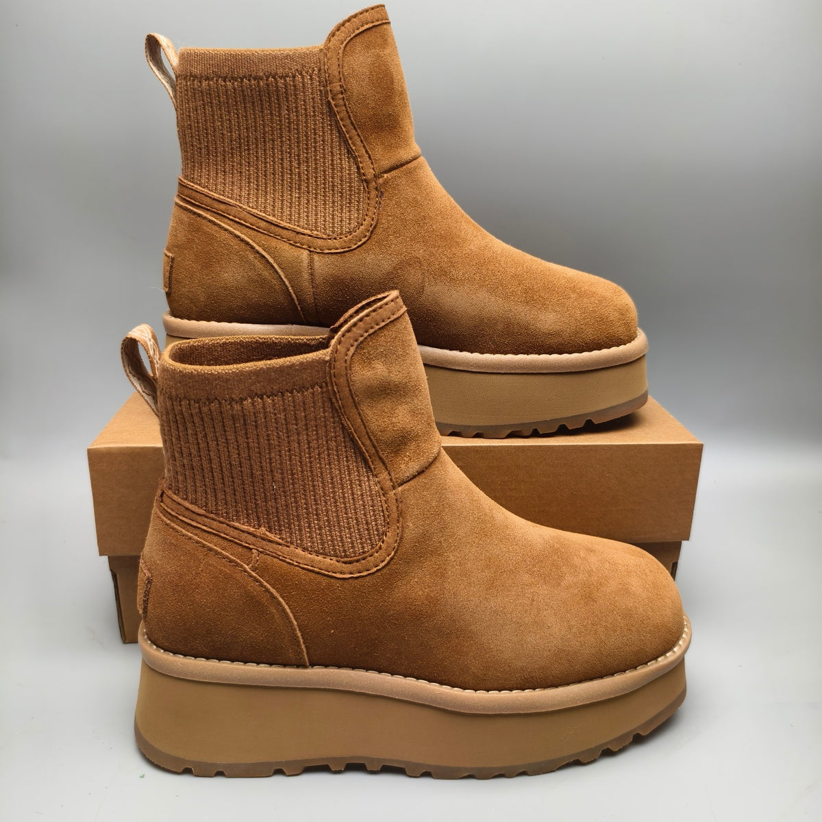 3258 Chestnut 5 cm Platform Casual Shoes