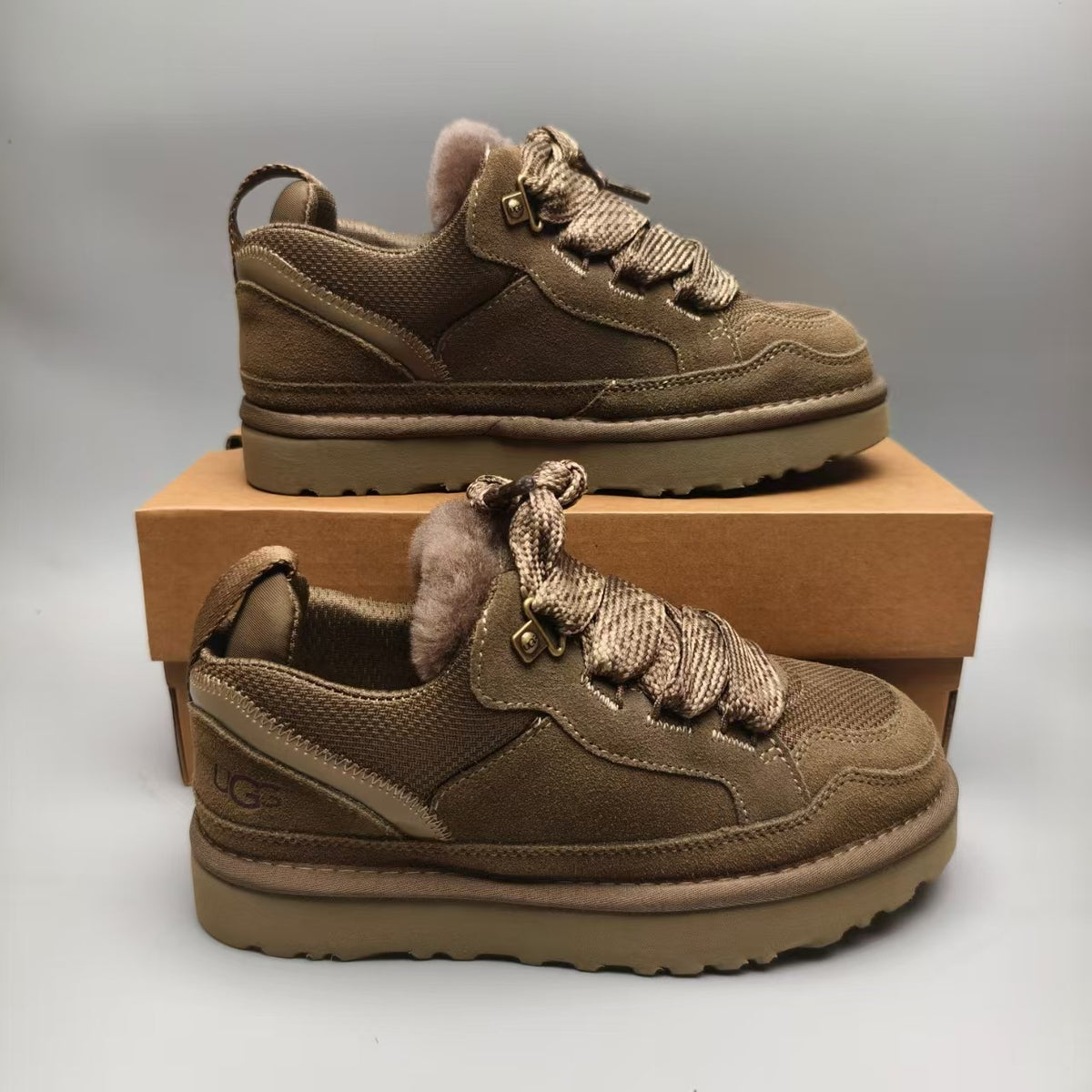 4032 Walnut Brown Unisex Mesh Casual Sneakers