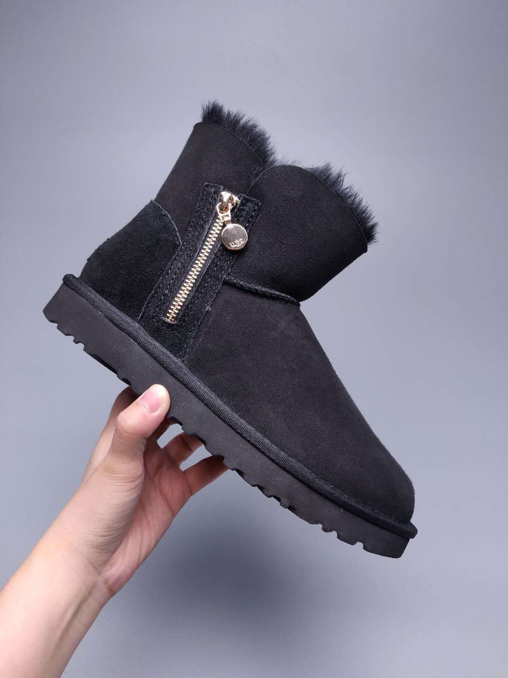 2481 Black Side-Zip Ankle Boots