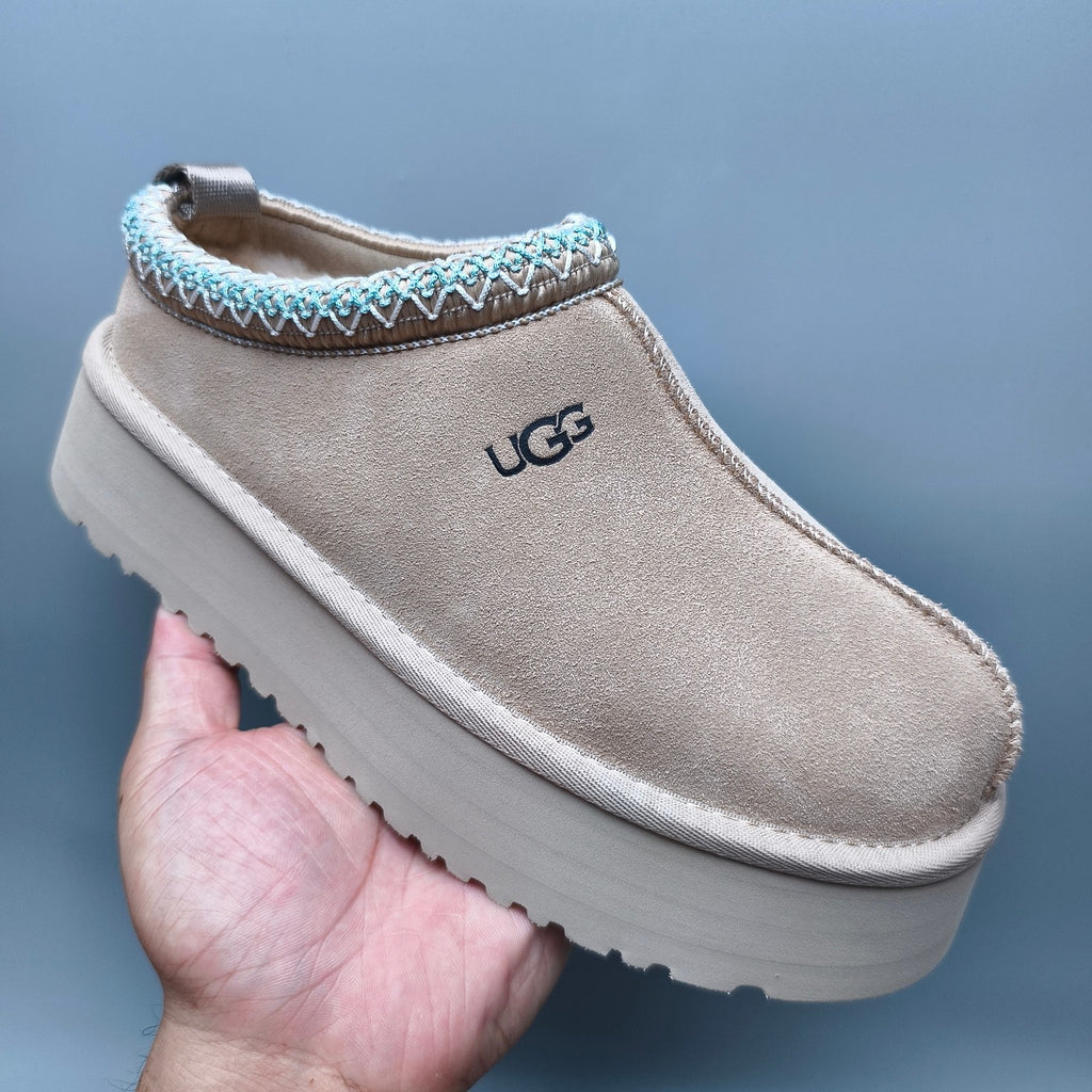 2553 / 2130 Beige Boho-Inspired Platform Casual Shoes