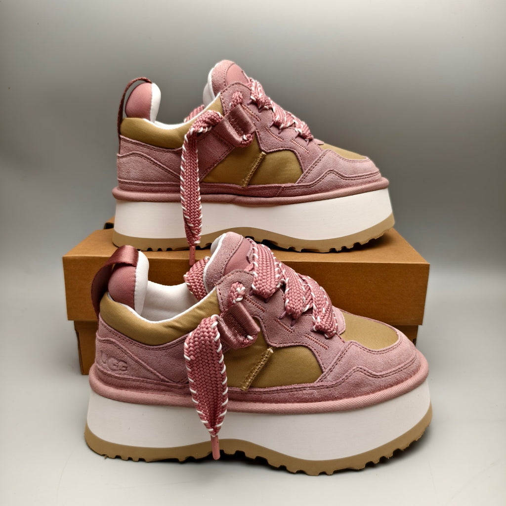 1541 Pink Chunky Platform Lace-Up Sneakers