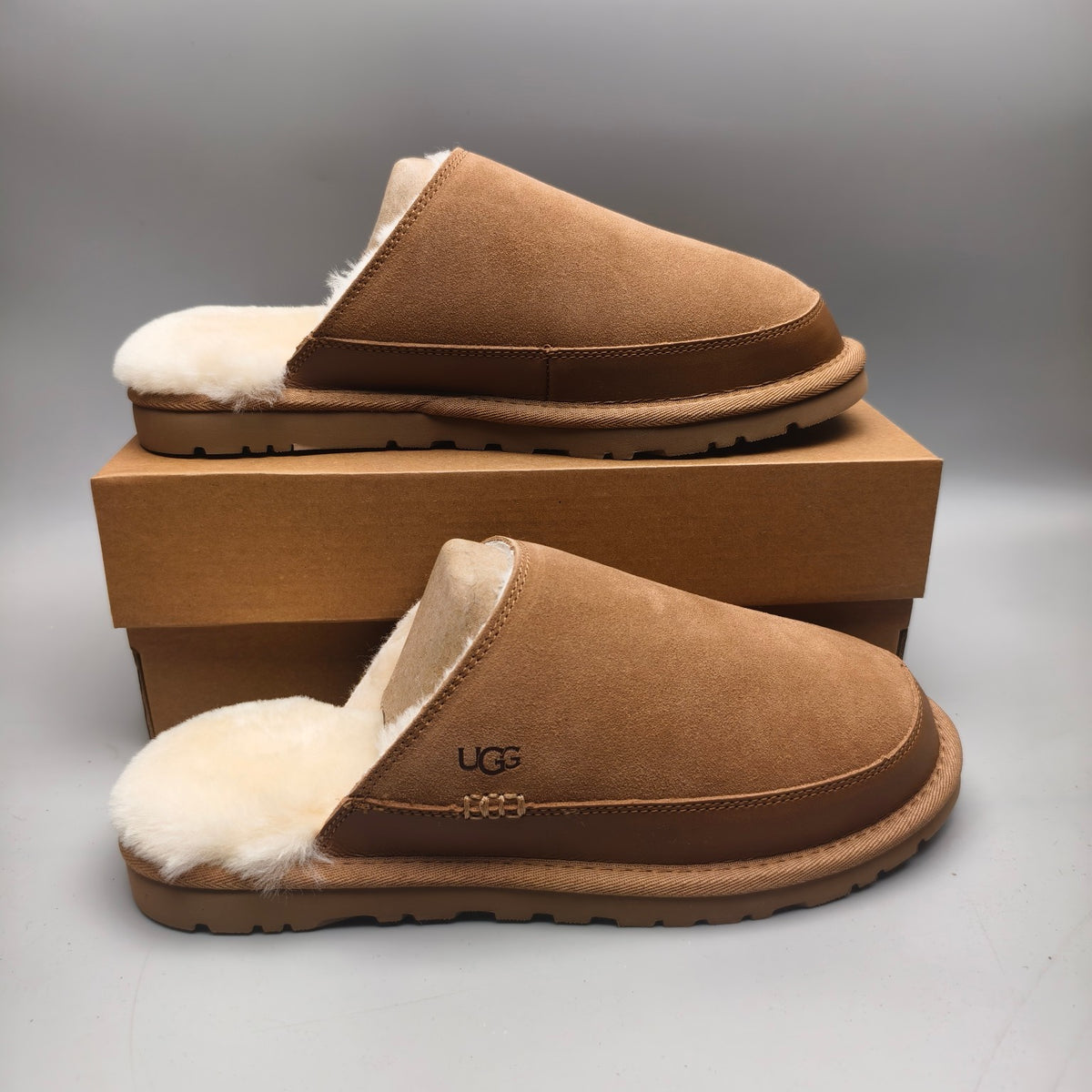 4585 Chestnut Men's Ultra-Light Plush Slippers