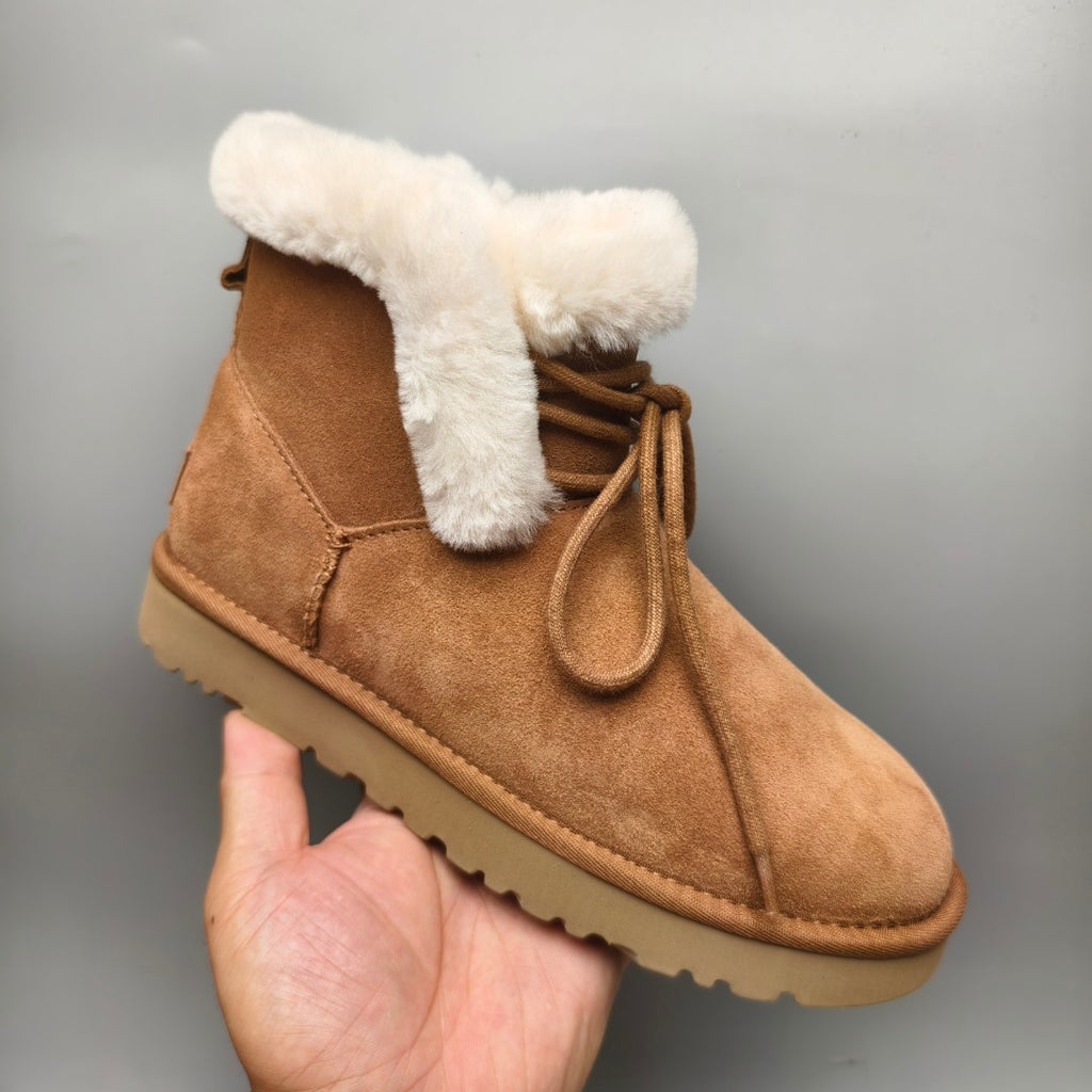 4576 Chestnut Lace-Up Mid-Calf Casual Boots