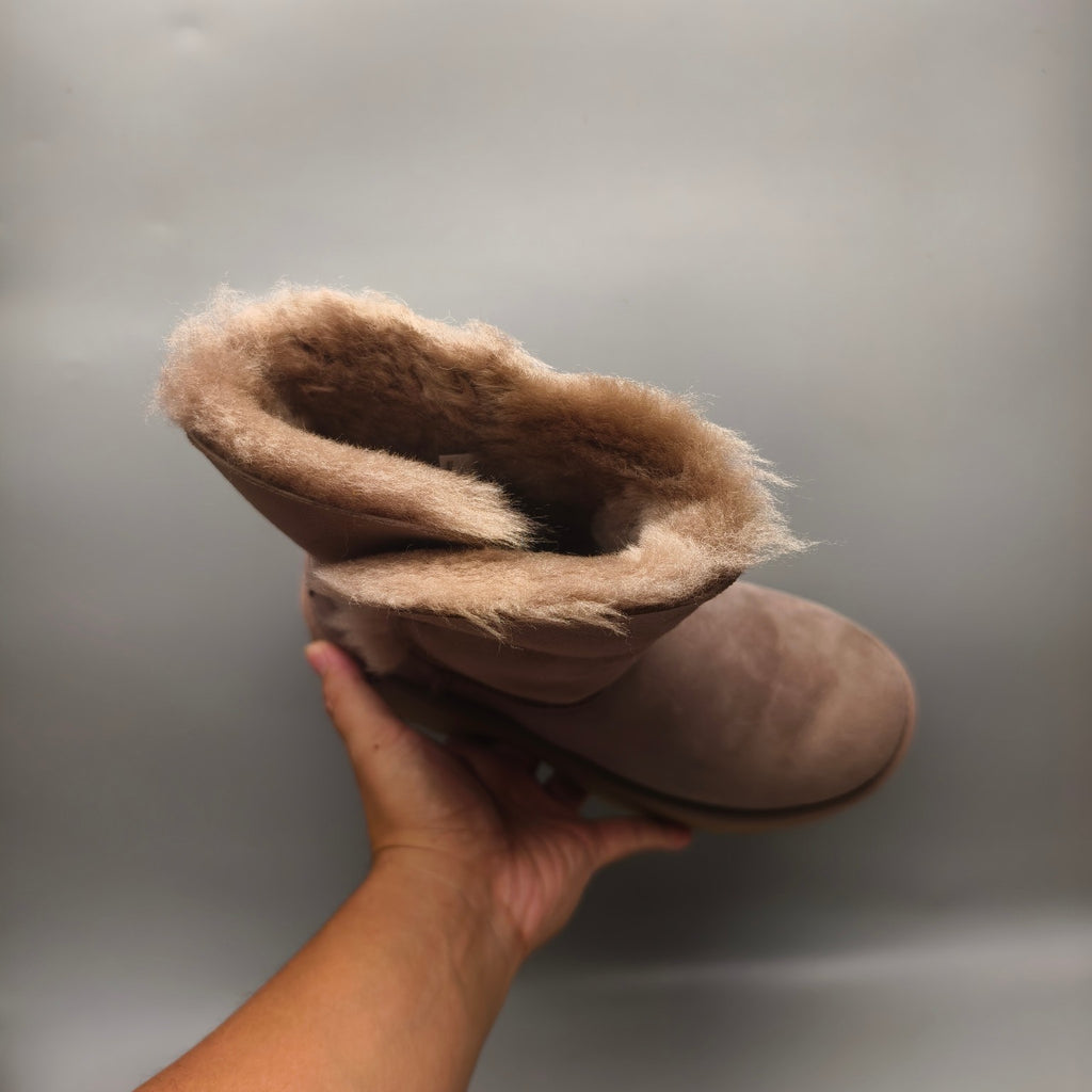 1533 Walnut Brown Women's Platform Wedge Mid-Calf Boots