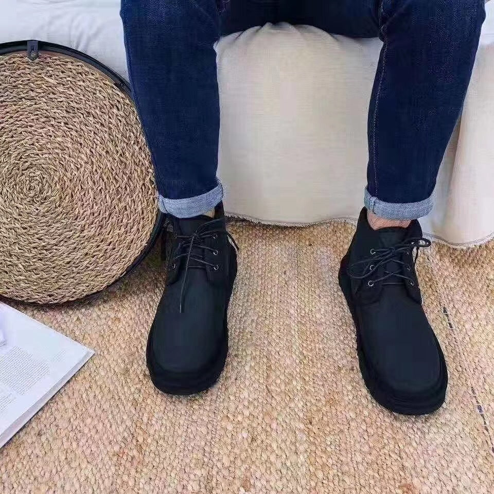 3883 Black Zip-Up Casual Shoes