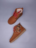 4193 Chestnut Men's Color-Block Camouflage Shoes