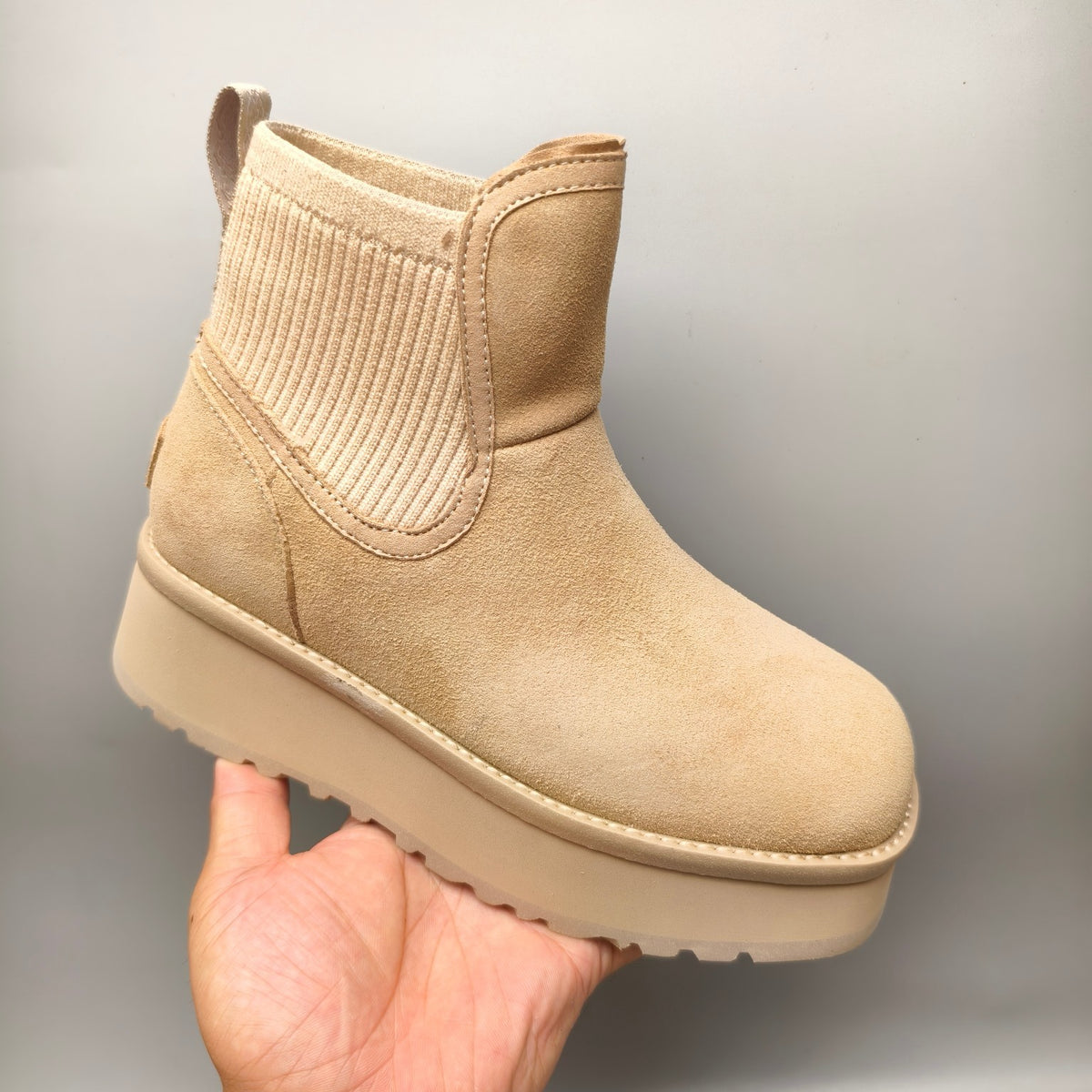 3258 Sand 5 cm Platform Casual Shoes
