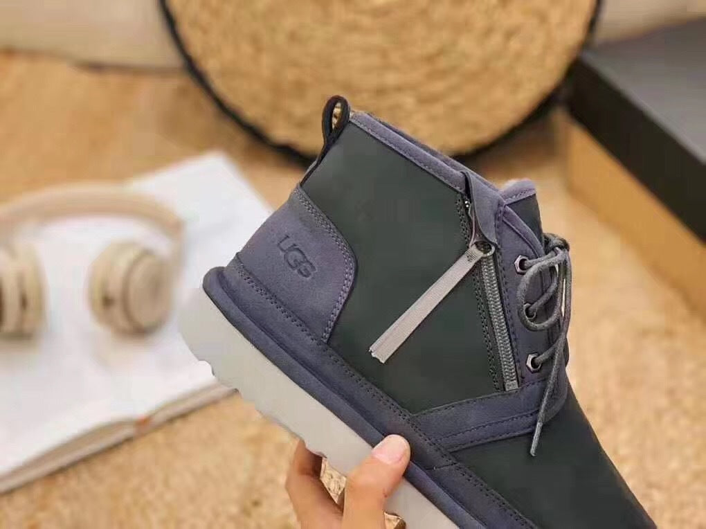 3883 Dark Grey Zip-Up Casual Shoes
