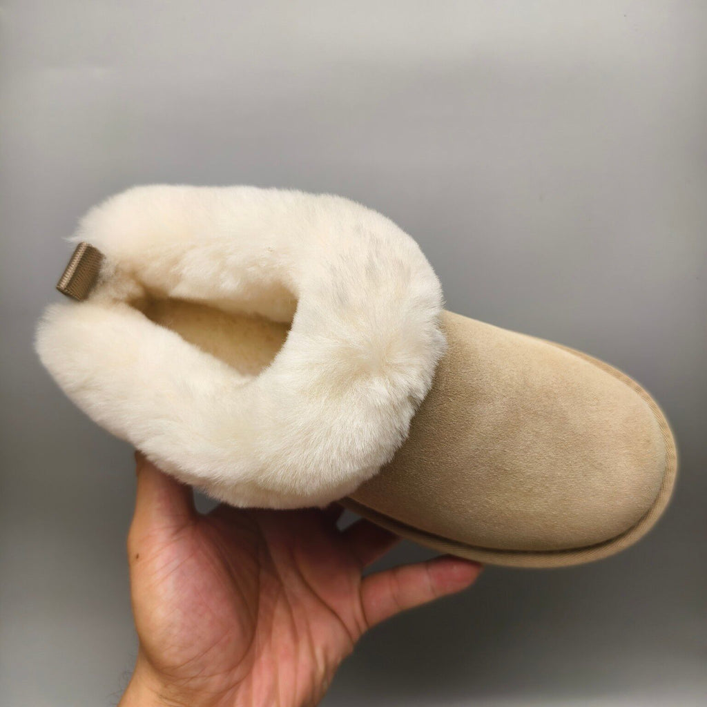 1393 Sand Suede-Effect Platform Slip-On Shoes