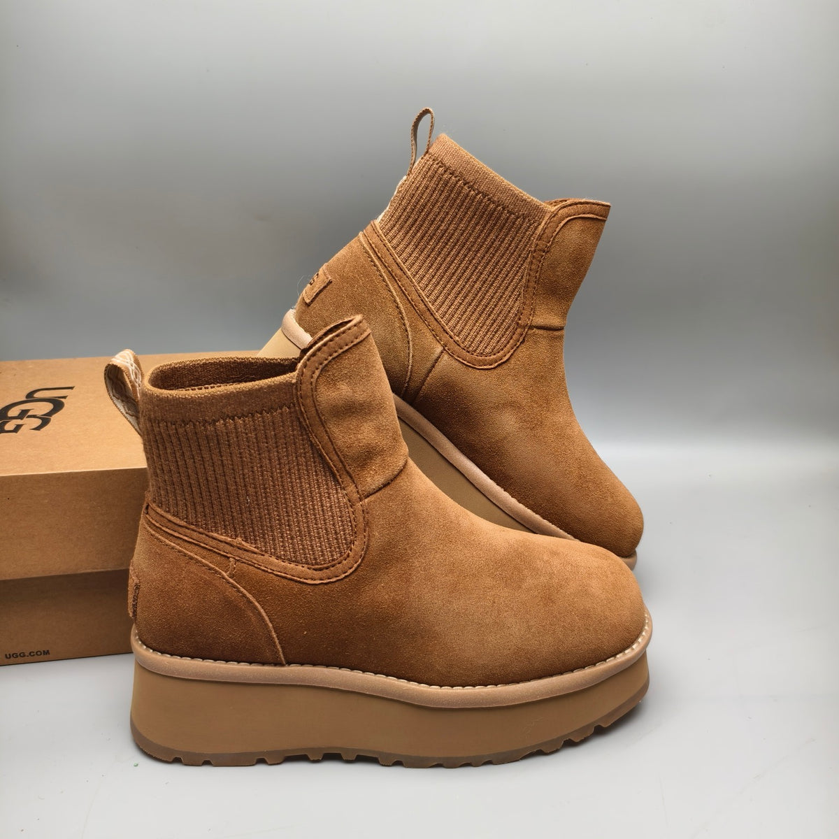 3258 Chestnut 5 cm Platform Casual Shoes