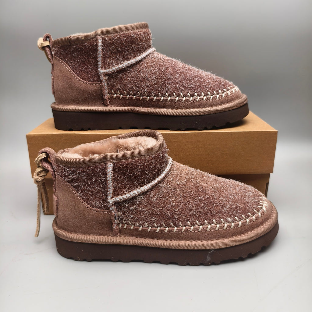 1538 Brown Suede-Effect Slingback Shoes