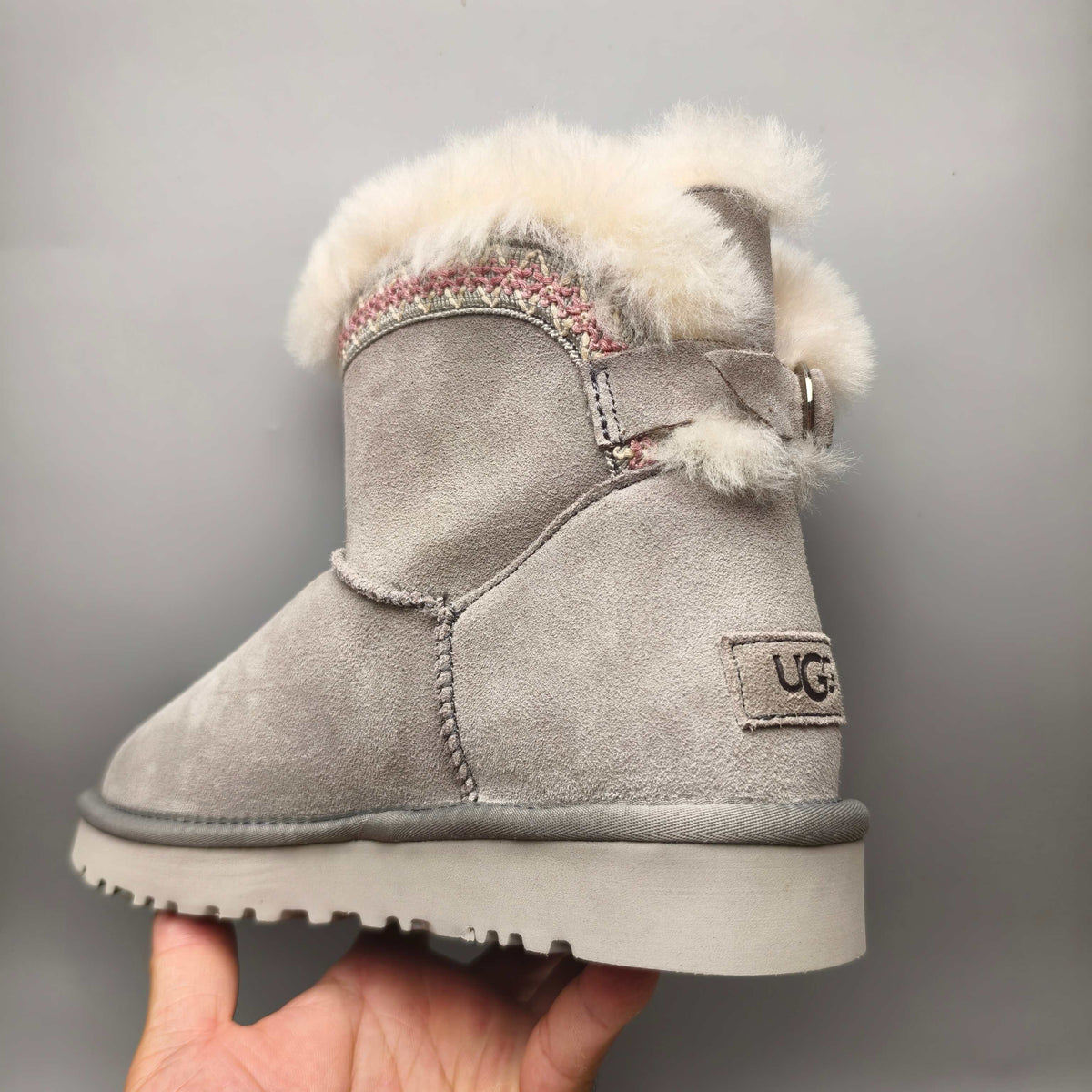 4517 Grey Boho-Inspired Slingback Shoes