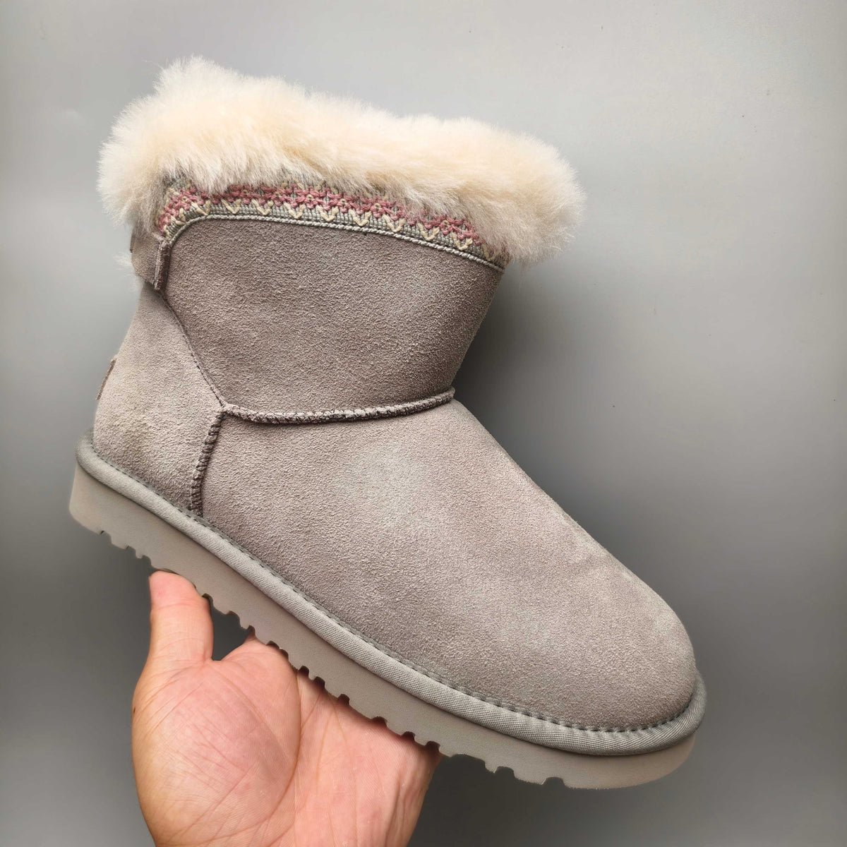 4517 Grey Boho-Inspired Slingback Shoes