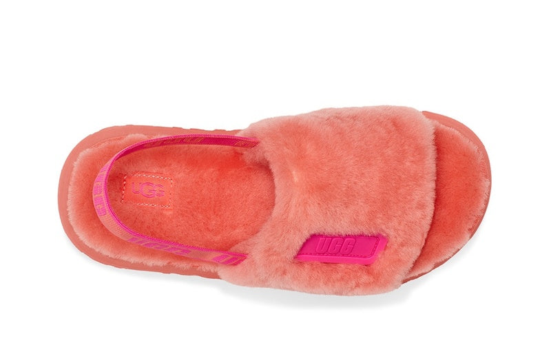 2258 Coral Red Disco-Inspired Sandals