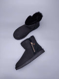 2481 Black Side-Zip Ankle Boots