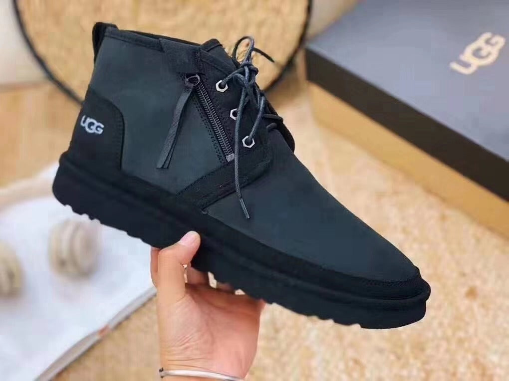 3883 Black Zip-Up Casual Shoes
