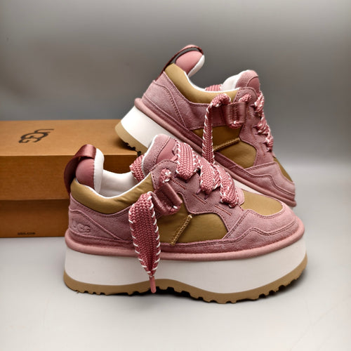1541 Pink Chunky Platform Lace-Up Sneakers