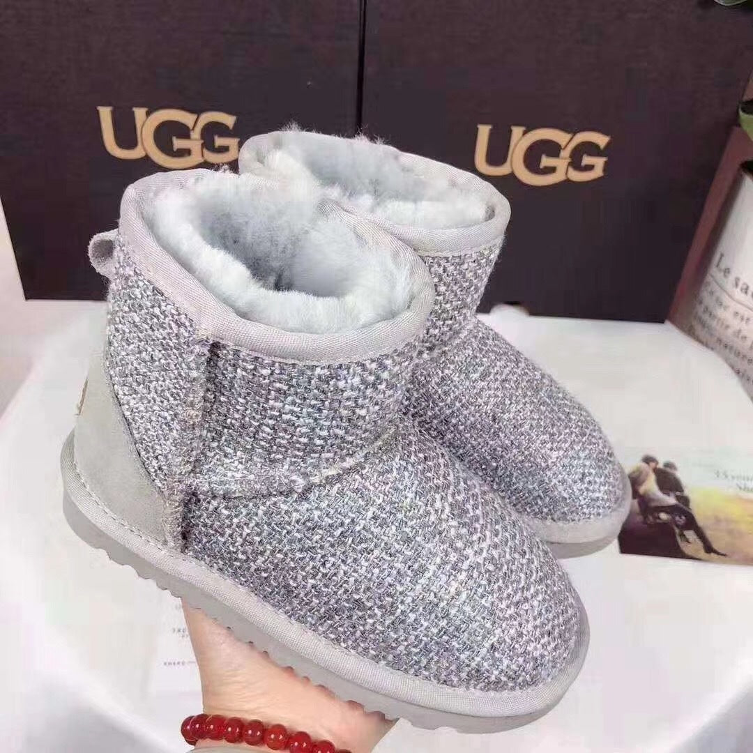 5854 Chic Grey Kids' Winter Boots