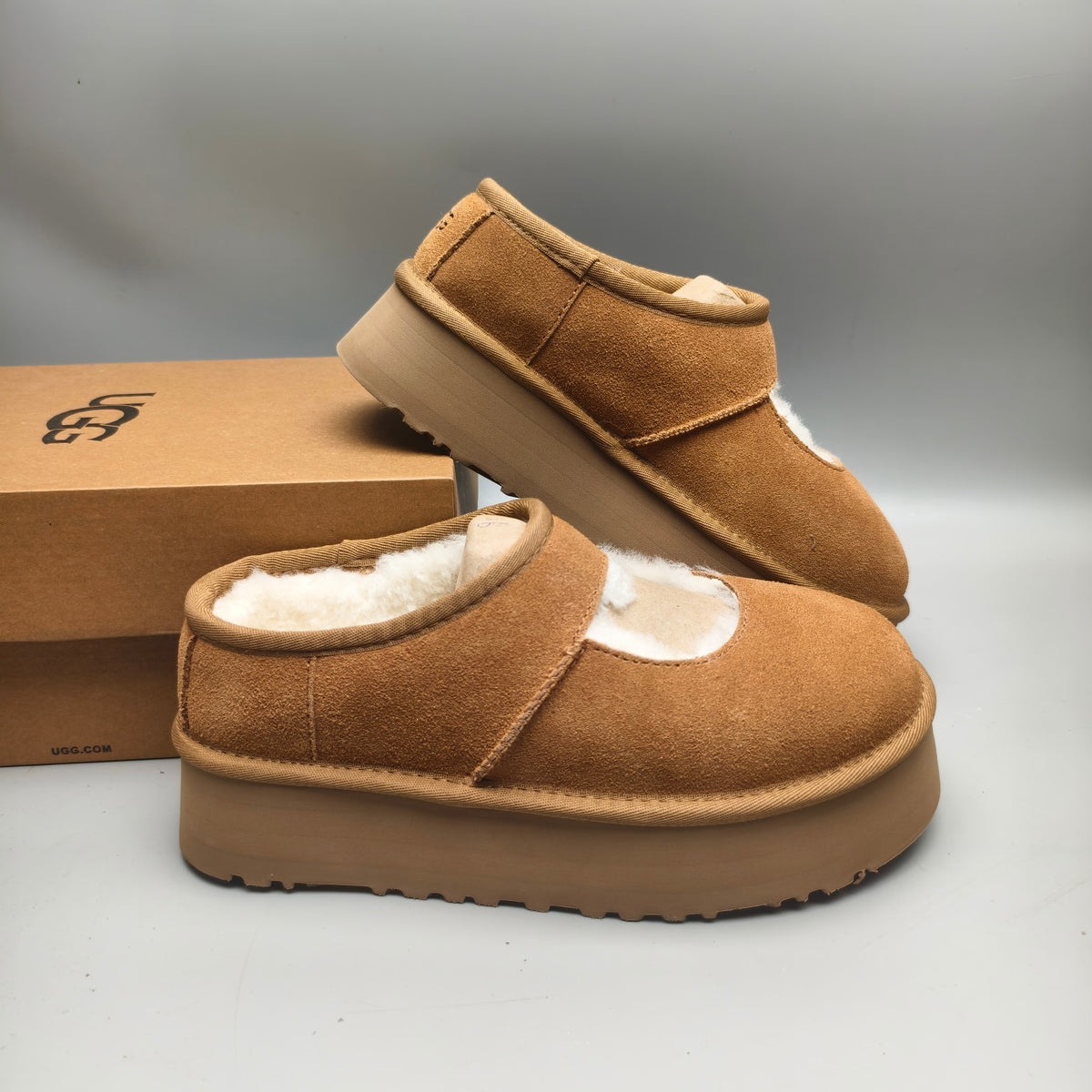 7612 Chestnut Platform Mary Jane Shoes