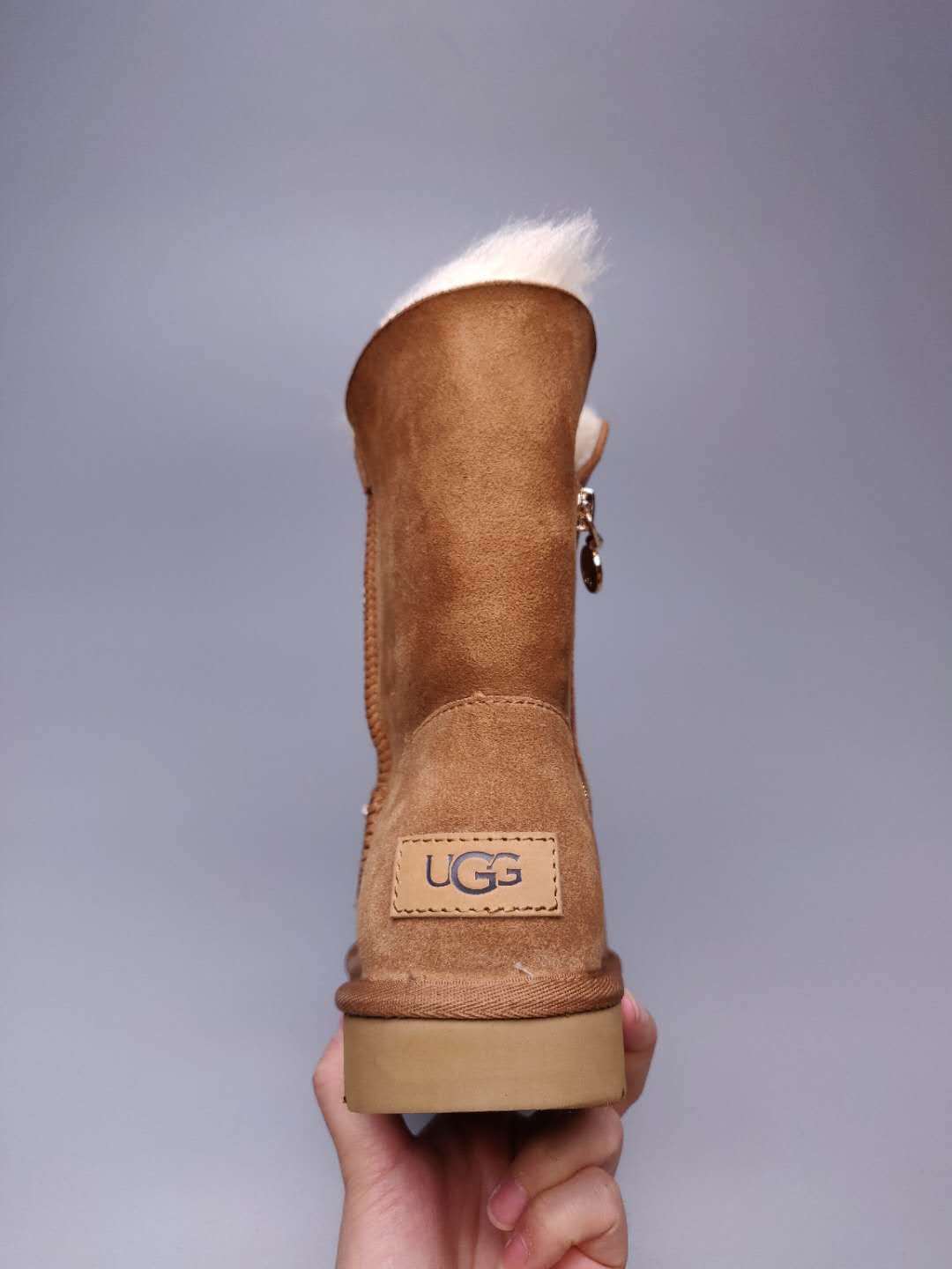2480 Chestnut Side-Zip Mid-Calf Boots