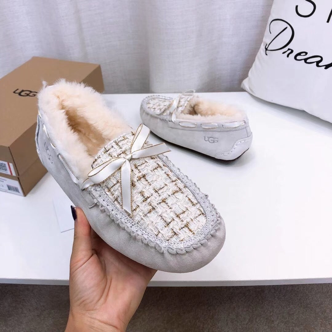 5623 Pearl White Chic Driving Loafers