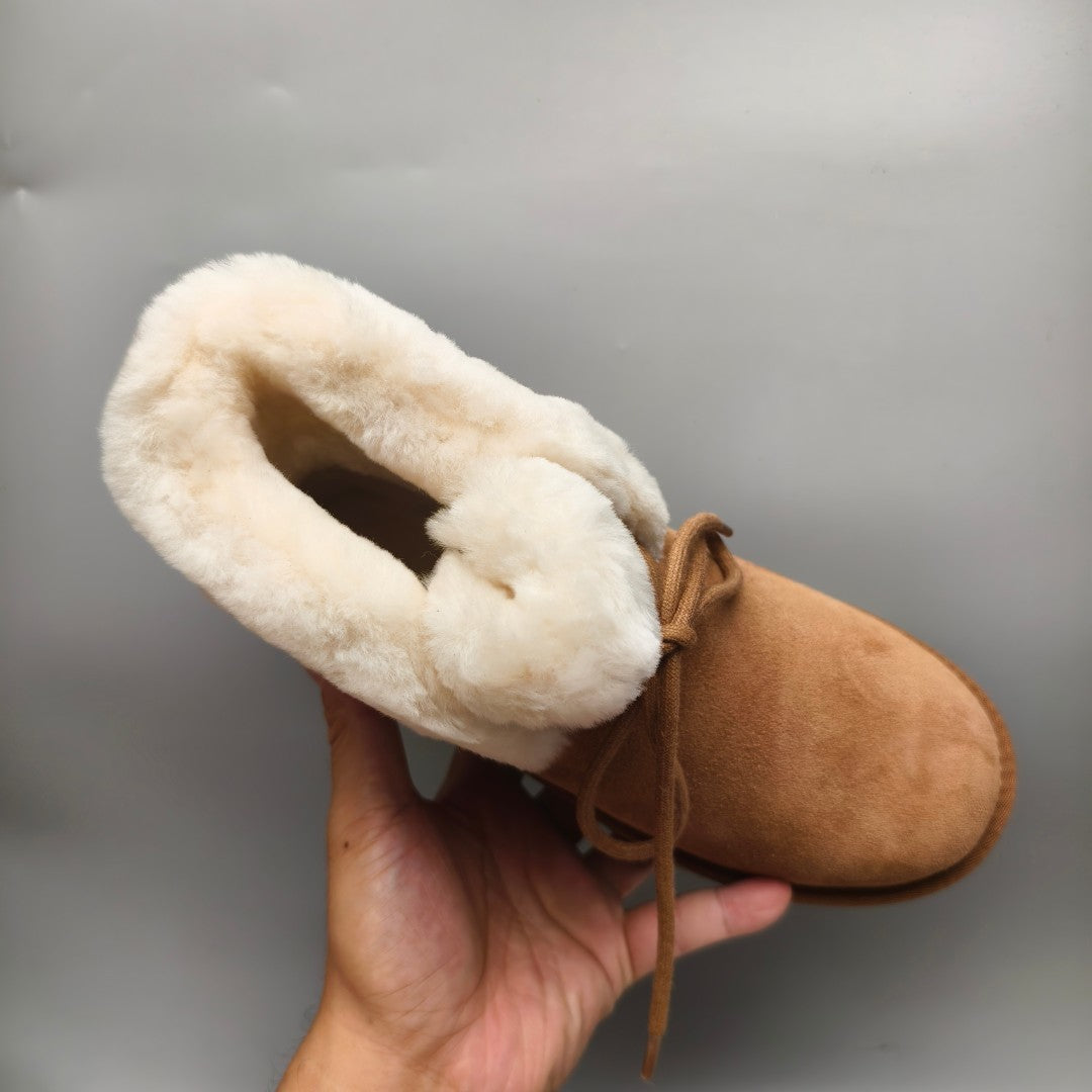 4576 Chestnut Lace-Up Mid-Calf Casual Boots