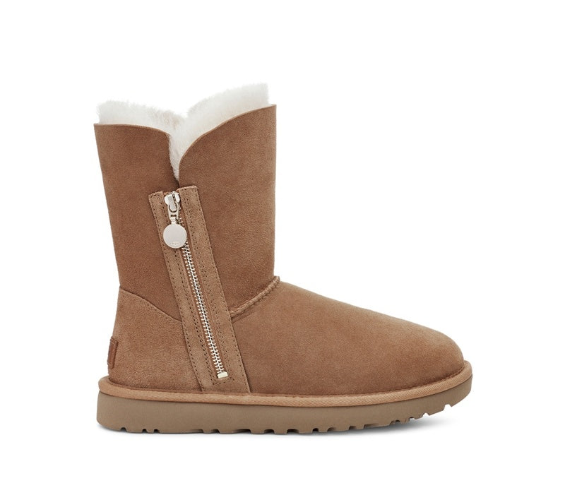 2480 Chestnut Side-Zip Mid-Calf Boots