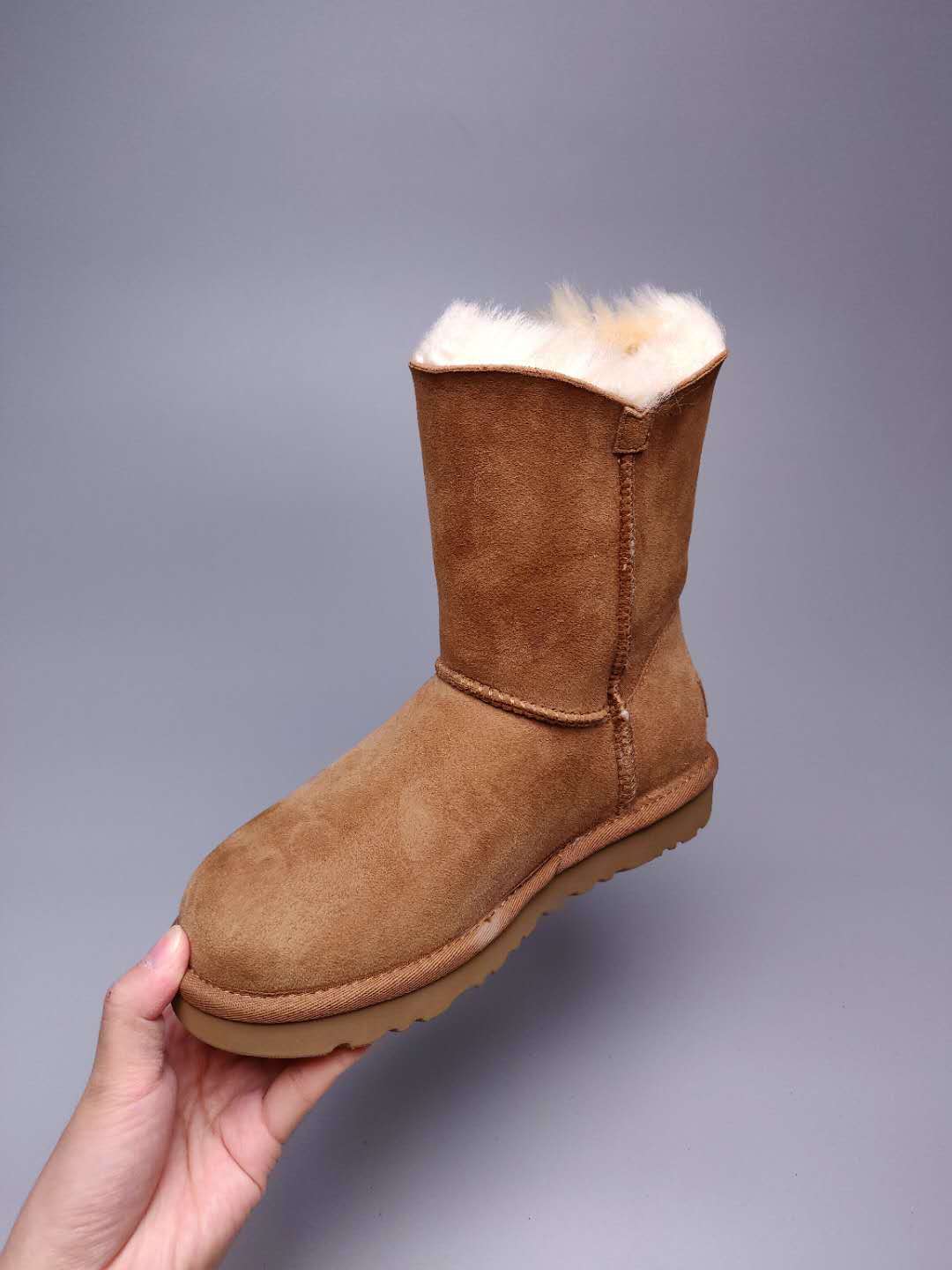 2480 Chestnut Side-Zip Mid-Calf Boots