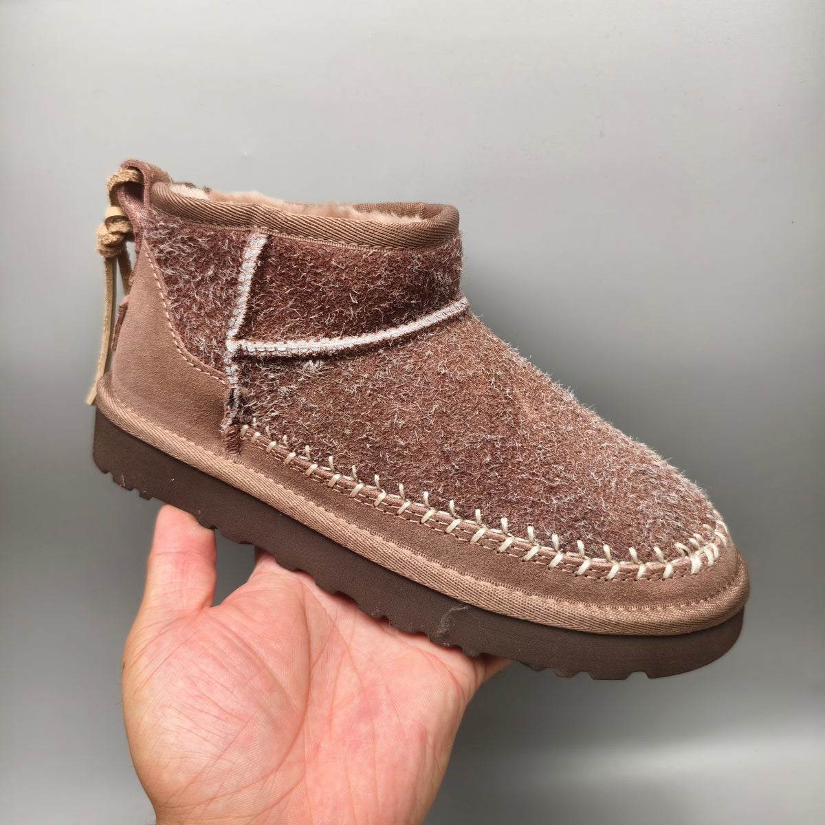 1538 Brown Suede-Effect Slingback Shoes
