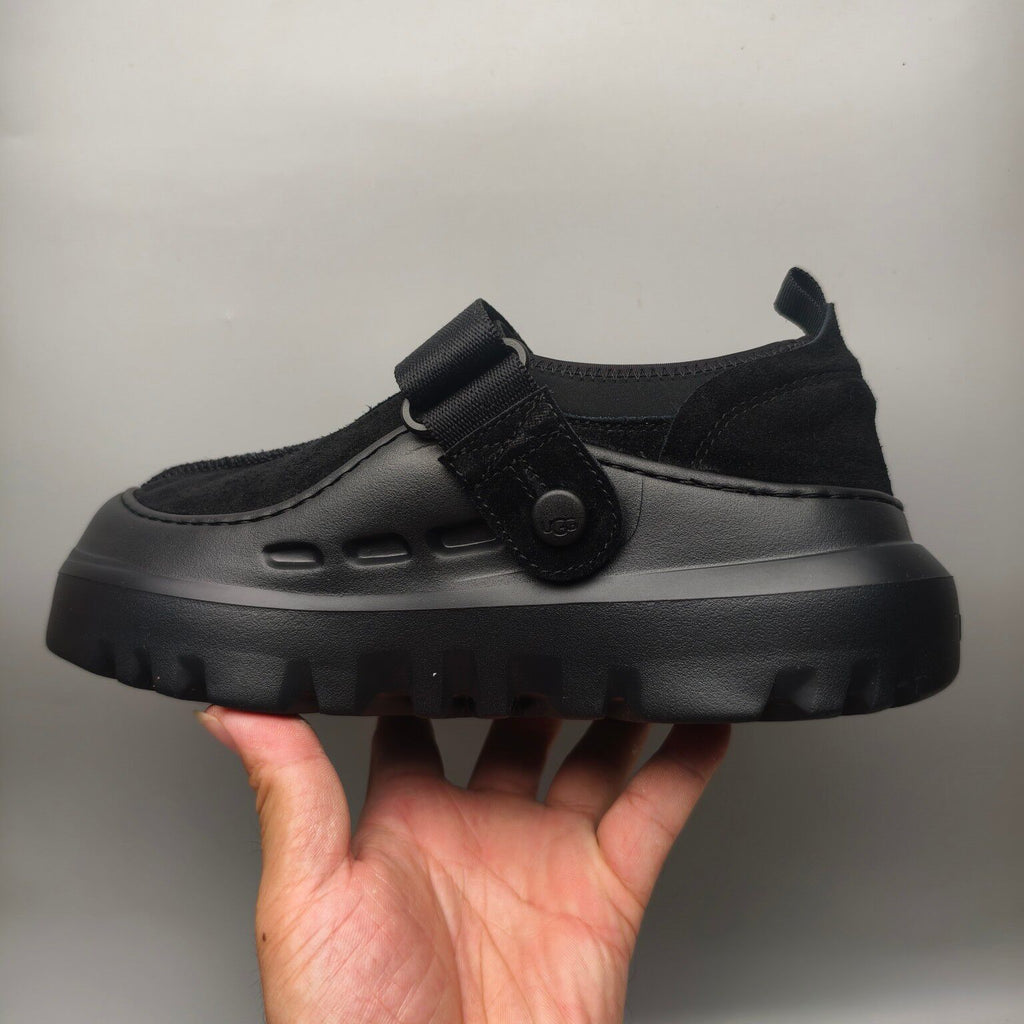 7550 Black Unisex Slip-On Casual Shoes