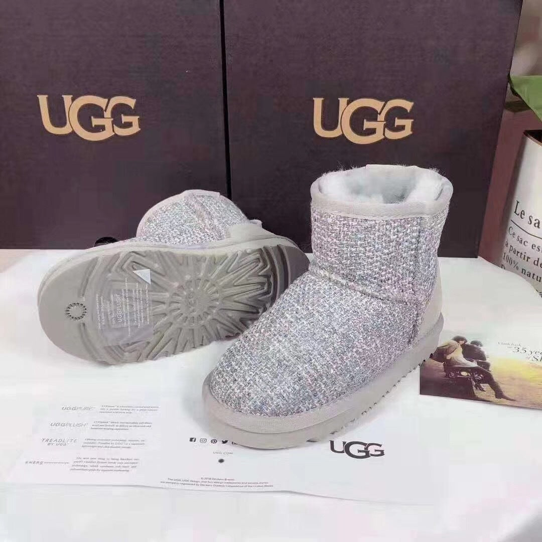 5854 Chic Grey Kids' Winter Boots