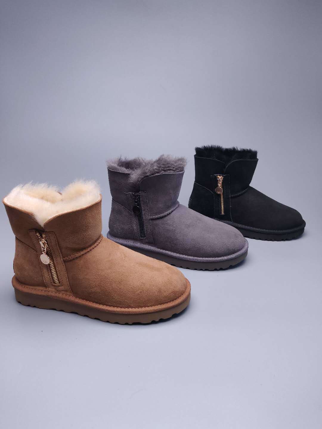 2481 Black Side-Zip Ankle Boots