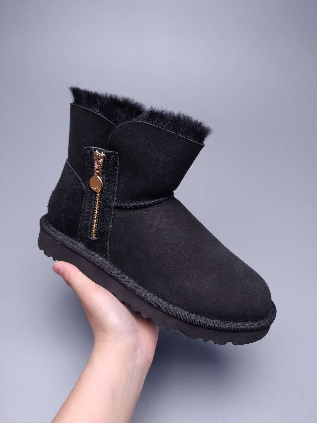 2481 Black Side-Zip Ankle Boots