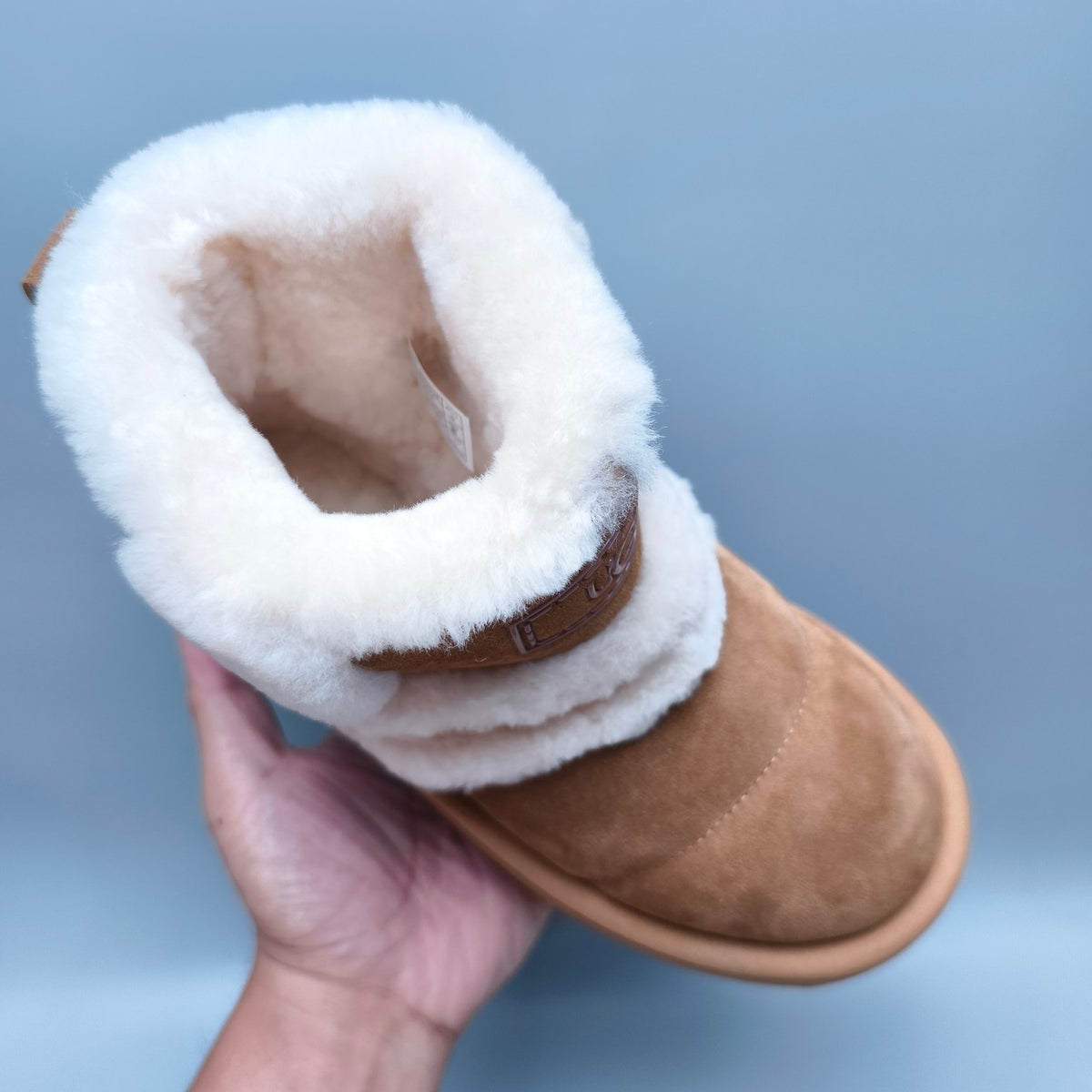 3316 Chestnut Caterpillar-Inspired Platform Mid-Top Casual Shoes